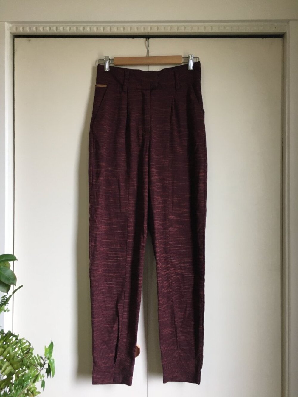 Vintage Skunkfunk Roux Balloon High Waist Sangria Pleated Trousers 2